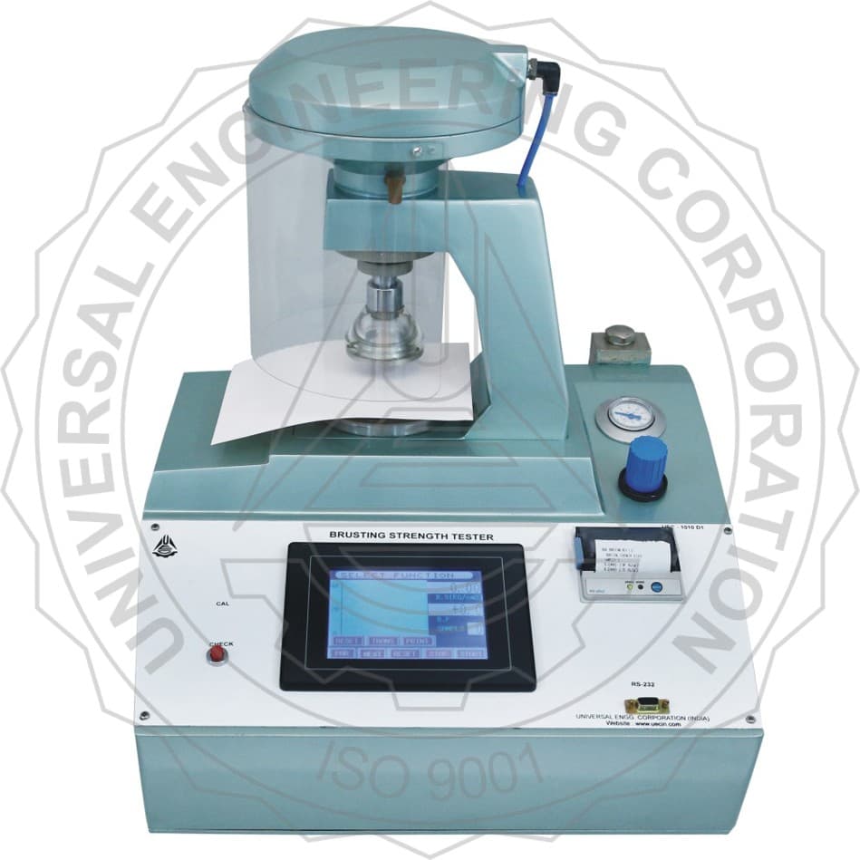 Bursting Strength Tester - Touch Screen Controlled (Pneumatic Clamping) for Paper / Paper Board